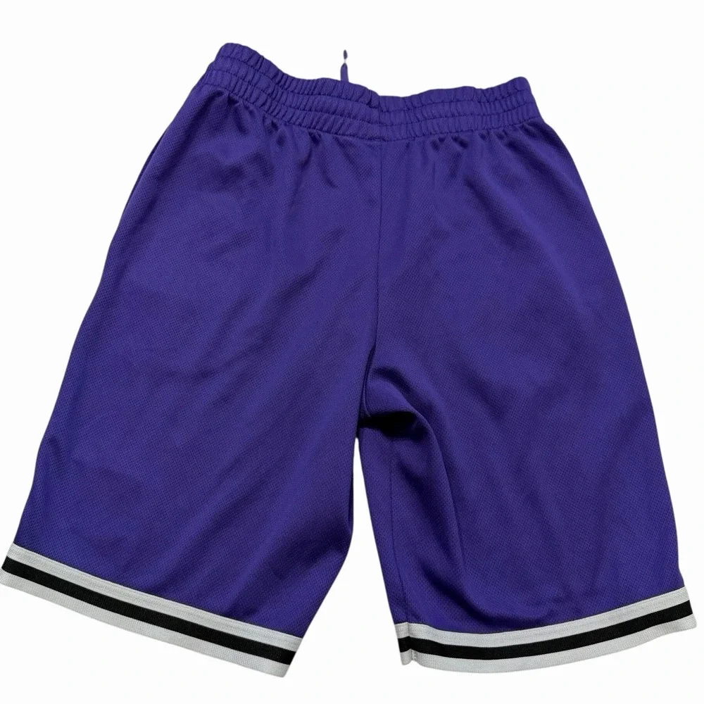 PUMA Men's Small Purple Mesh‎ Basketball Shorts Elastic Waist Logo